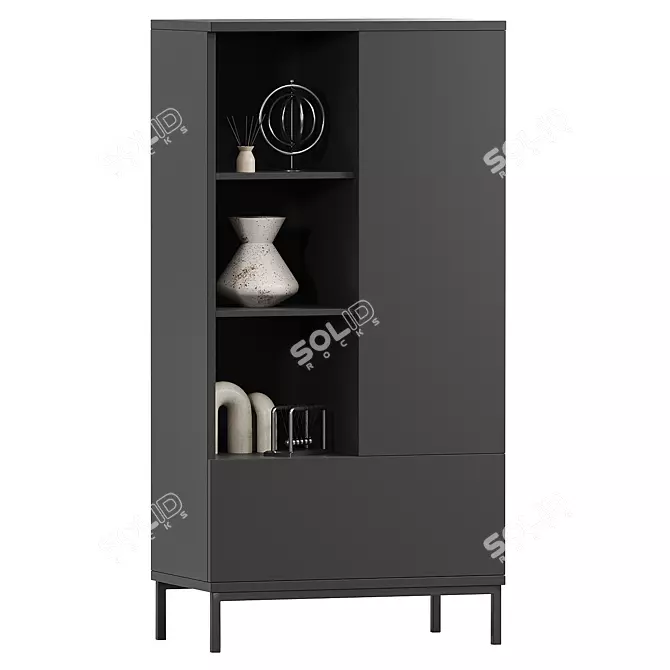 Modern Multimaterial Rack Design 3D model image 2