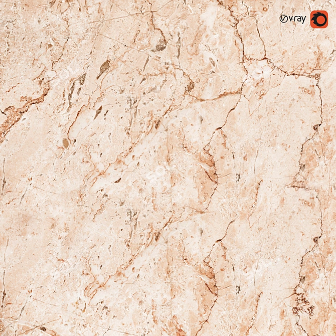  Elegant brown marble PBR texture 3D model image 3