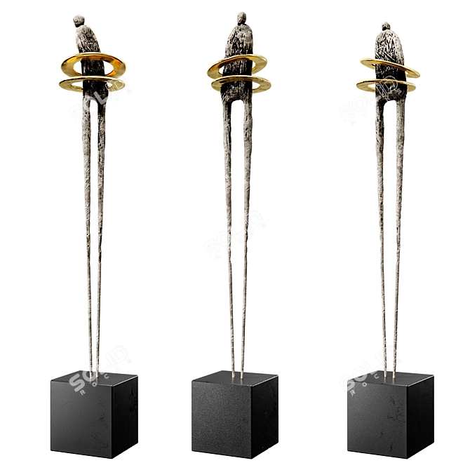 Modern Lounge Decor Model 3D model image 1