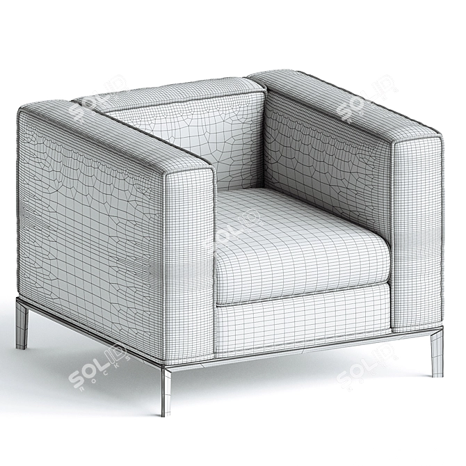 Elegant Armchair by USONA 3D model image 3