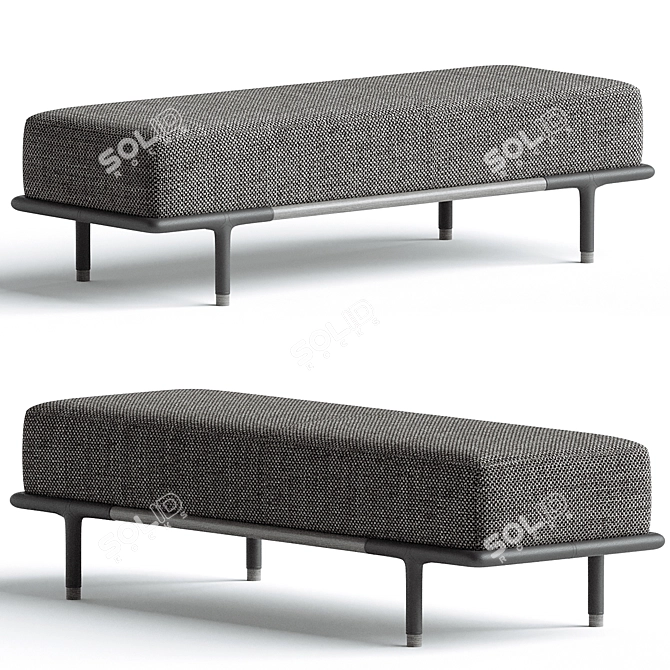 Modern and Stylish Bench by USONA 3D model image 1
