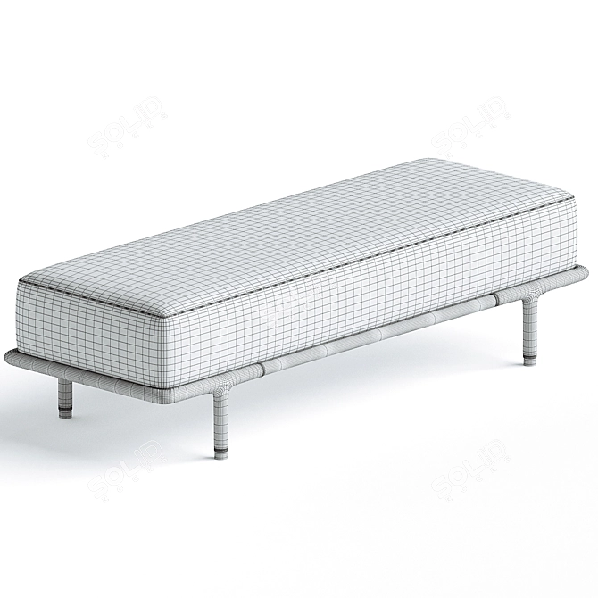 Modern and Stylish Bench by USONA 3D model image 3