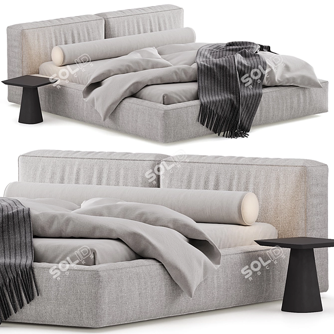 Sleek Navi Bed Design Model 3D model image 1