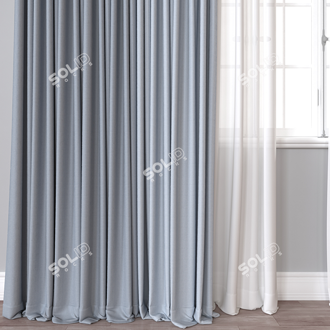 Versatile 3D Curtain Model, 117574 Polygons 3D model image 2