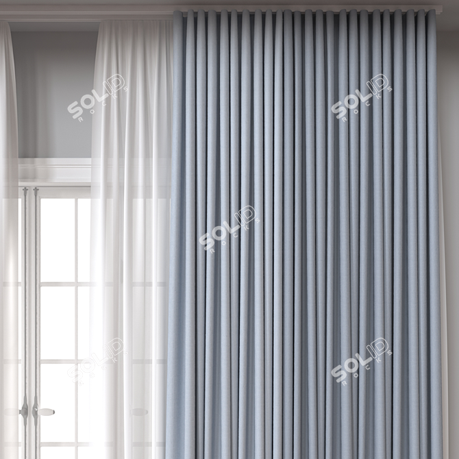 Versatile 3D Curtain Model, 117574 Polygons 3D model image 3