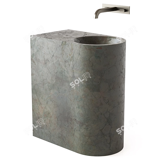 Modern Marble Washbasin 3D Model 3D model image 3