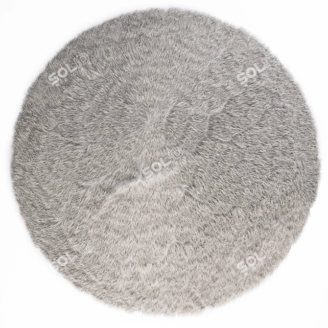 Fur Rug with Hair Effect 3D model image 3