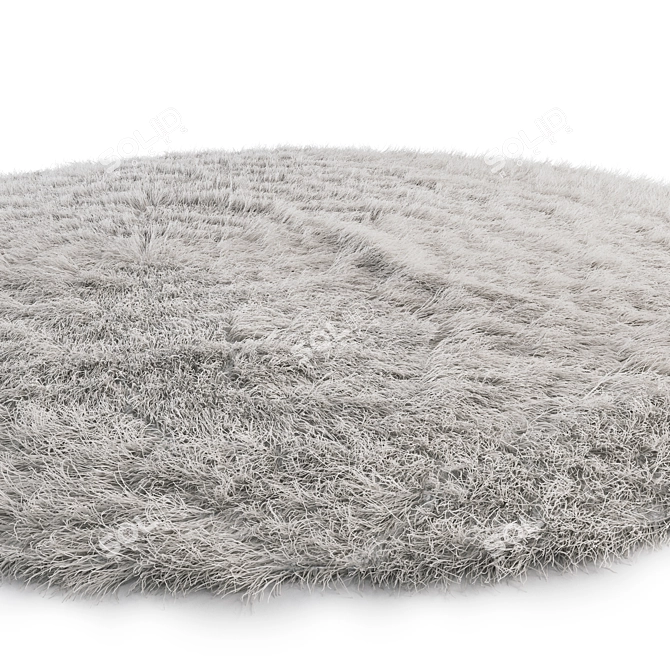 Fur Rug with Hair Effect 3D model image 4