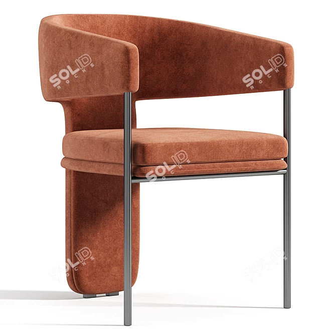Elegant La Redoute Palazzo Chair 3D model image 2
