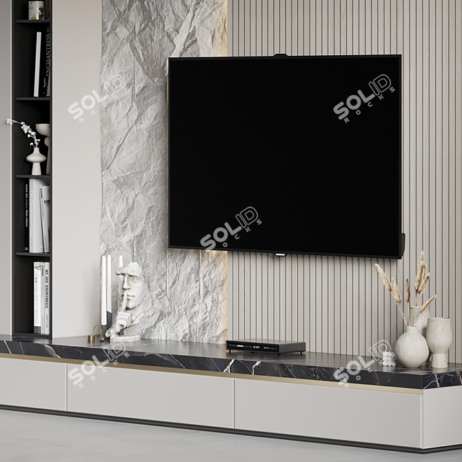 Modern TV Wall 40 Stand 3D model image 5