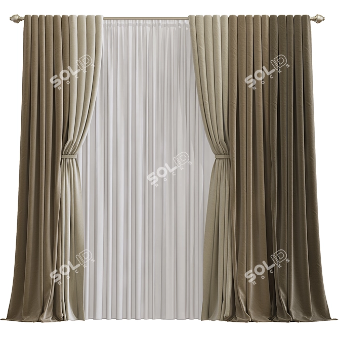 Redefine Curtain Design 3D model image 1