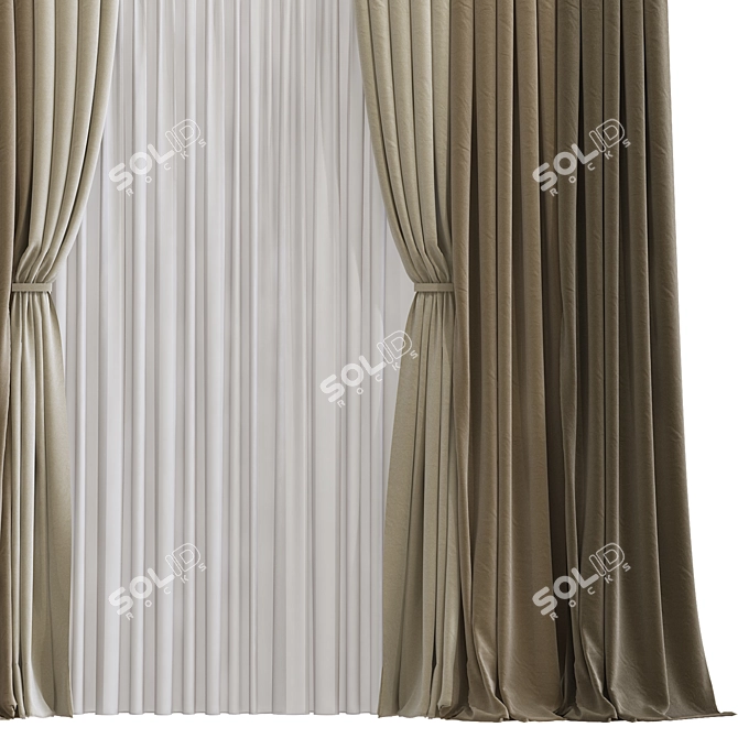 Redefine Curtain Design 3D model image 2