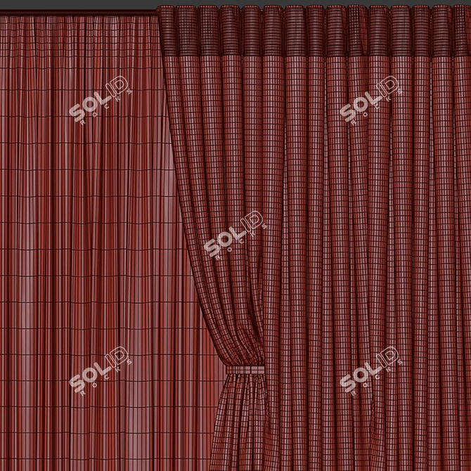 Redefine Curtain Design 3D model image 5