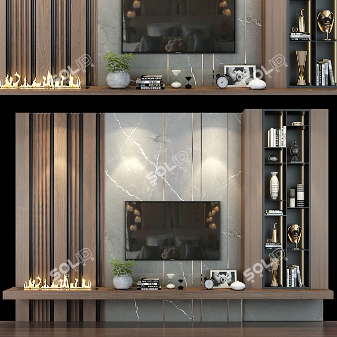 Modern TV Shelf YTR-111 3D model image 3