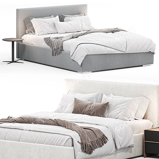 Sleek Camille Bed by Lema 3D model image 2