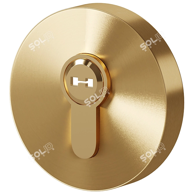 GOTHAM Brass Door Handle Set 3D model image 5