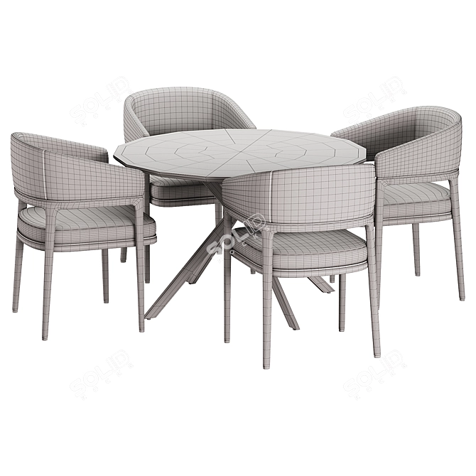 Modern Dining Set 61 Furniture 3D model image 4