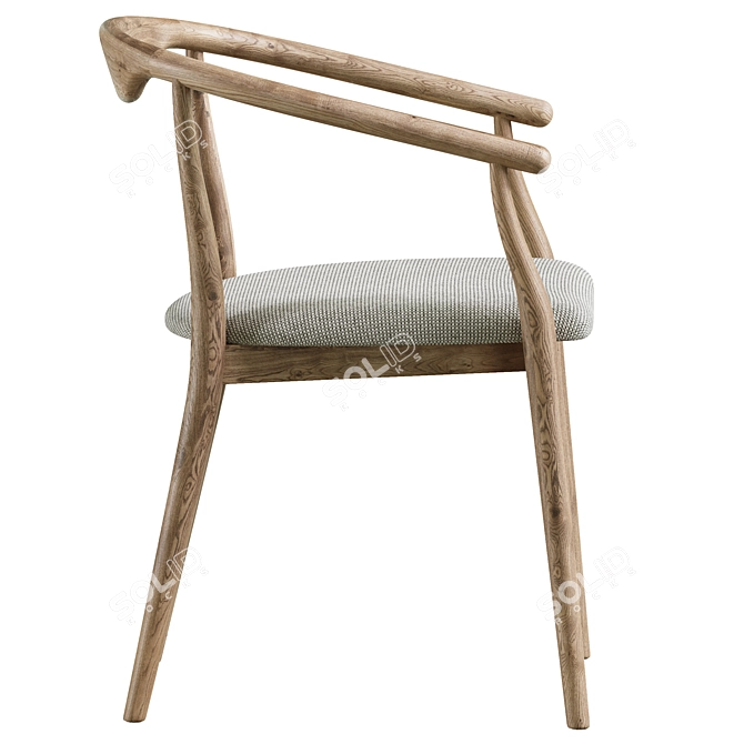 Turin Chair Gray Cognac 3D model image 2