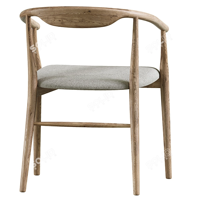 Turin Chair Gray Cognac 3D model image 4