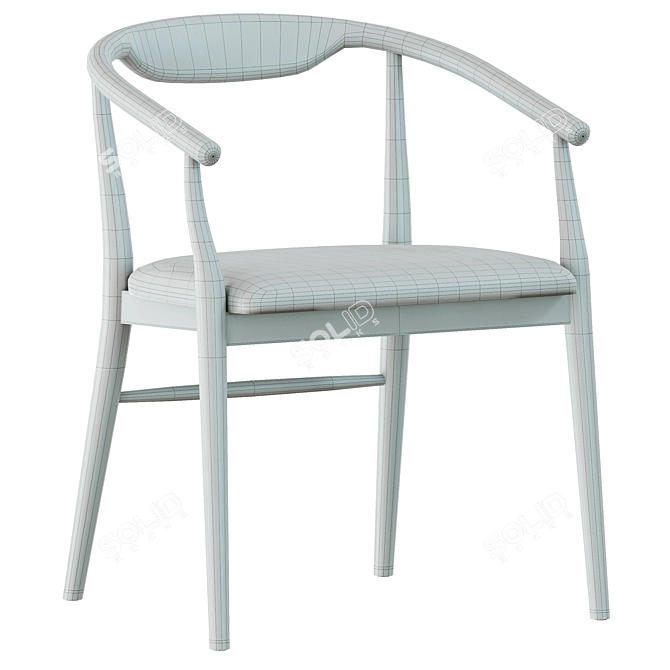 Turin Chair Gray Cognac 3D model image 5