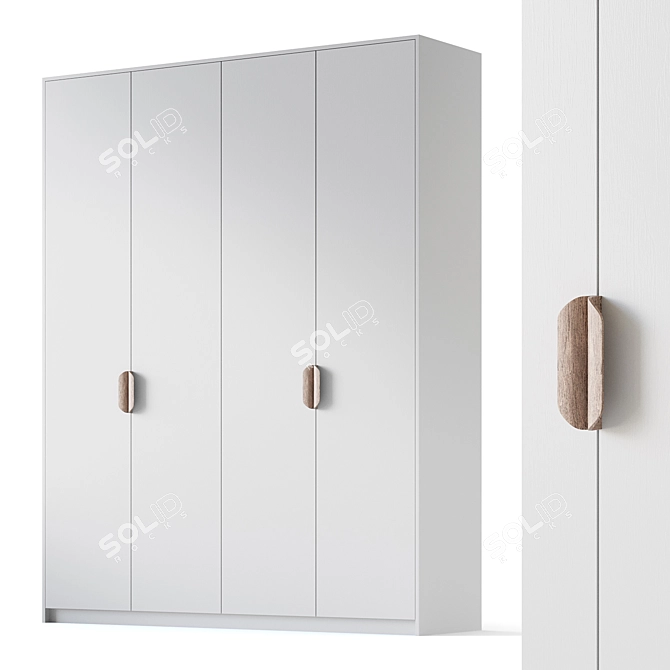 Modern Wardrobe Storage Solution 3D model image 1