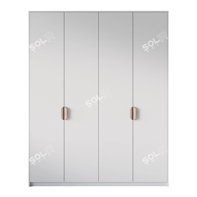 Modern Wardrobe Storage Solution 3D model image 2