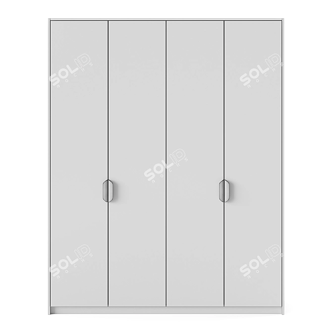 Modern Wardrobe Storage Solution 3D model image 3