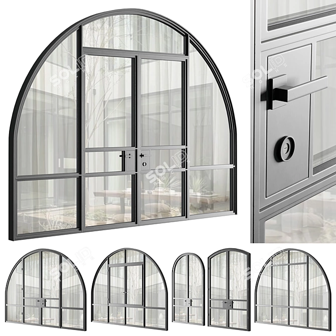 European Window Co Arched Window 3D model image 1