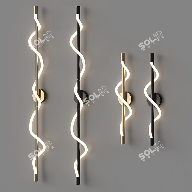 Curved LED Wall Sconce-Lampatron 3D model image 2