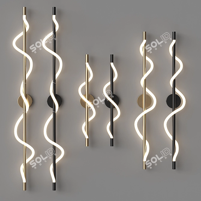 Curved LED Wall Sconce-Lampatron 3D model image 3