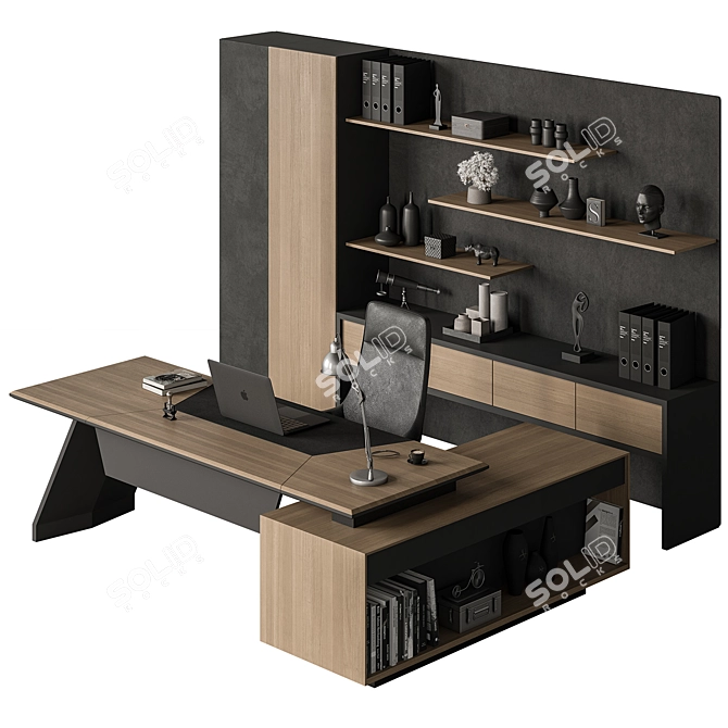 Executive Boss Desk 513 3D model image 1