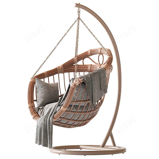 Premium Hanging Swing Chair 2016 3D model image 3