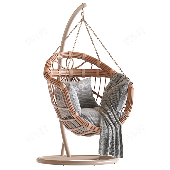 Premium Hanging Swing Chair 2016 3D model image 5