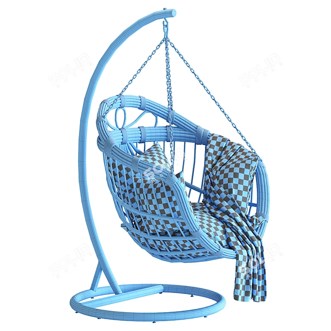 Premium Hanging Swing Chair 2016 3D model image 7