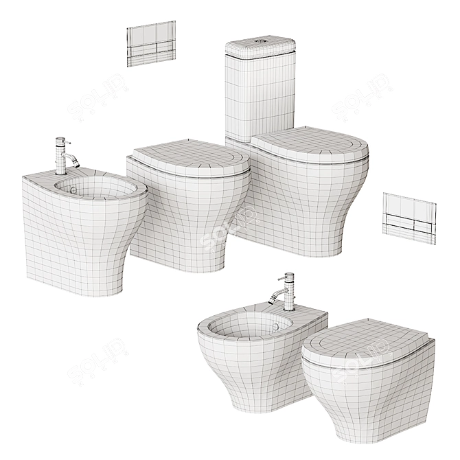 Galassia Eden Bathroom Collection 3D model image 5