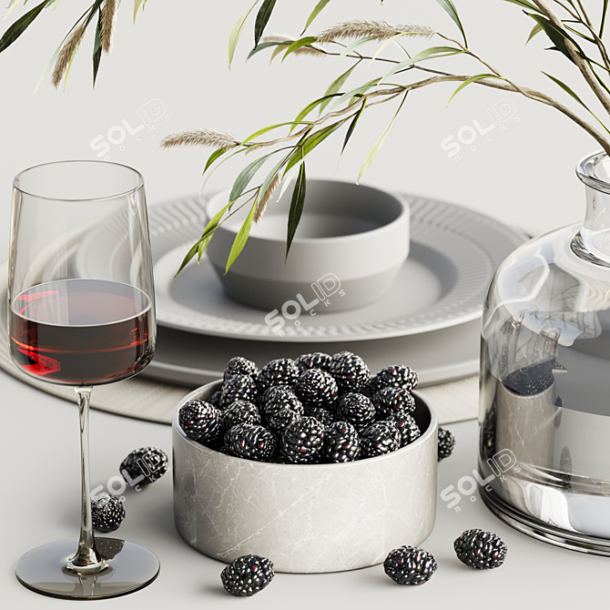 Minimalist Tableware Set 2018 3D model image 2