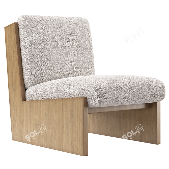 Penta Chair: Artisan Oak Elegance 3D model image 1