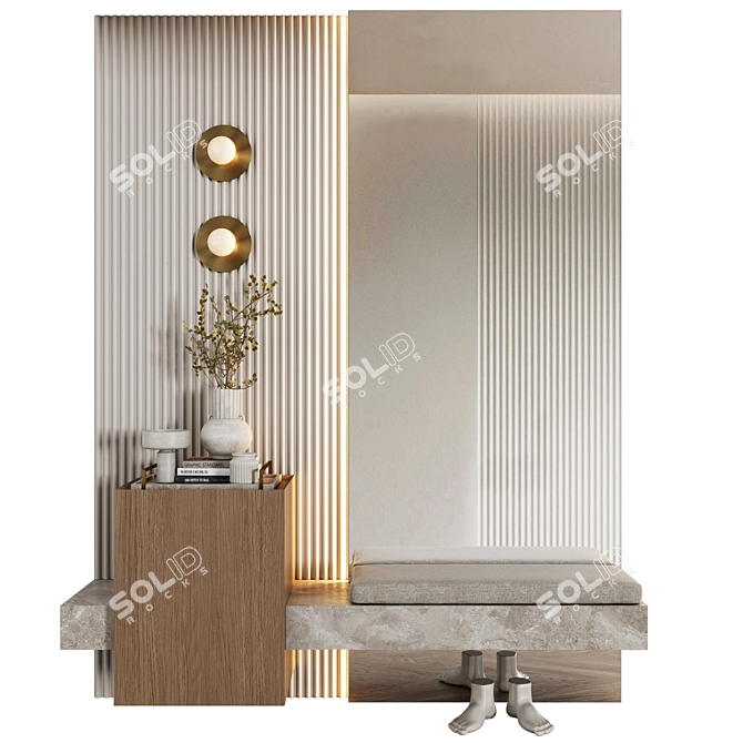 Modular Entryway in Modern Minimalist Style 08 3D model image 2