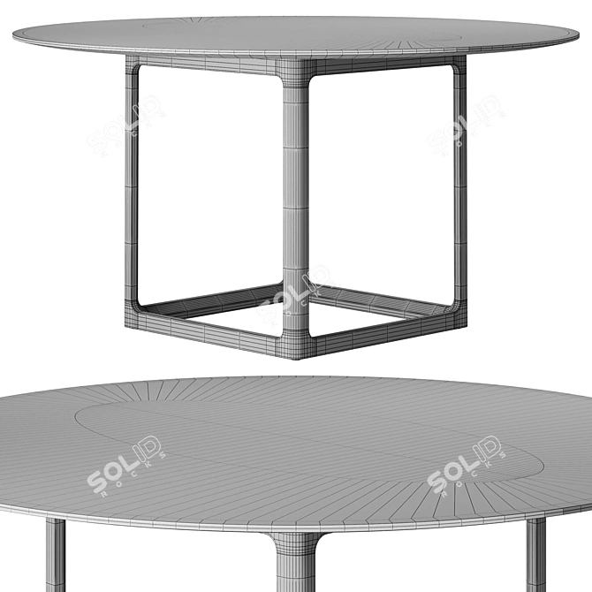 Maruni Round Table ClenWood 3D model image 5