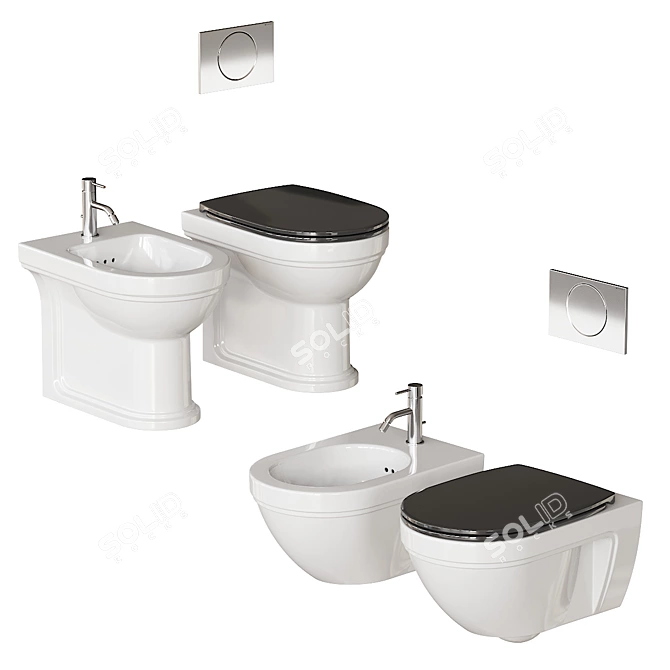 Canova Royal Modern Bathroom Collection 3D model image 1