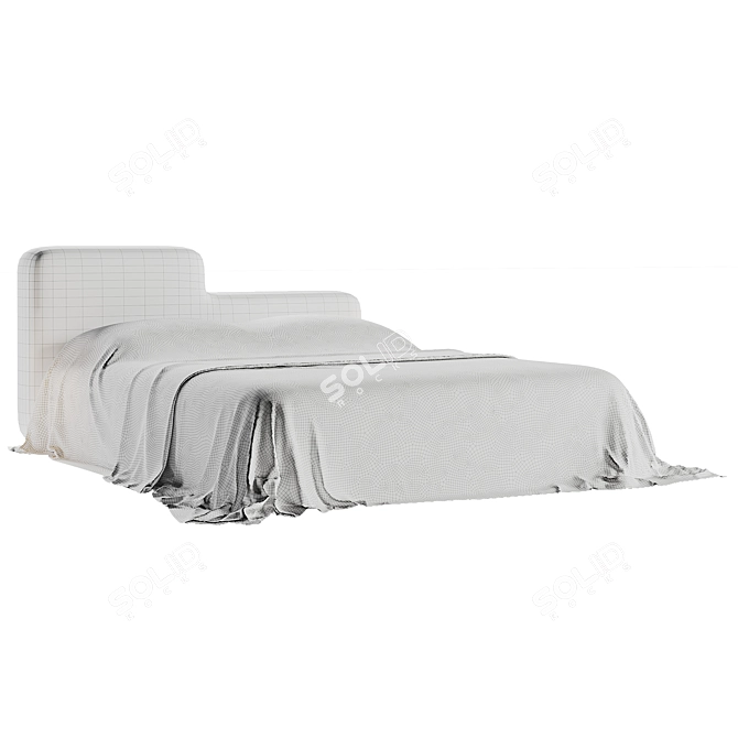 Modern Bed Model for 3Ds Max 3D model image 2