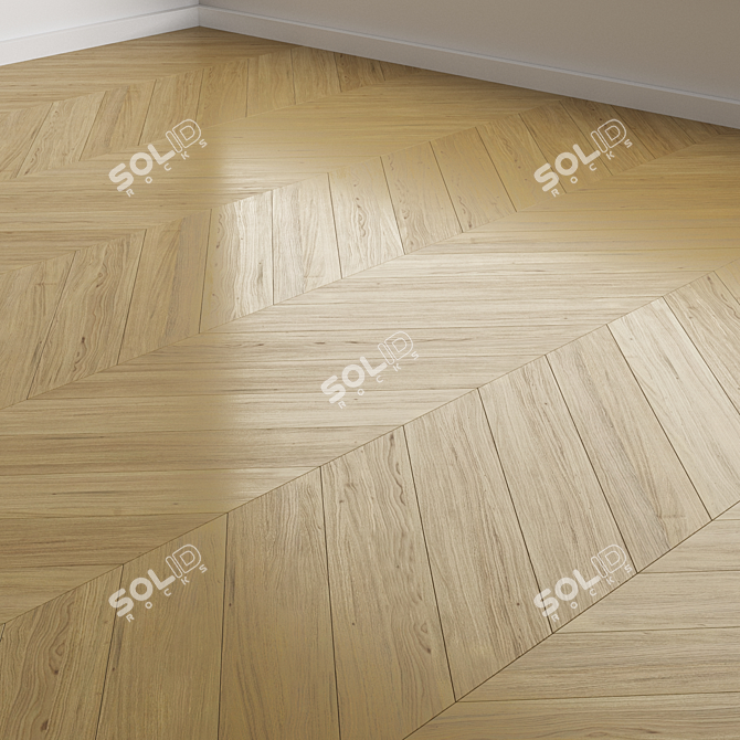 Variety Oak Flooring Options 3D model image 5