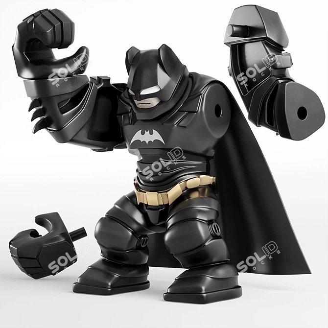 Batman Lego Action Figure 3D model image 2