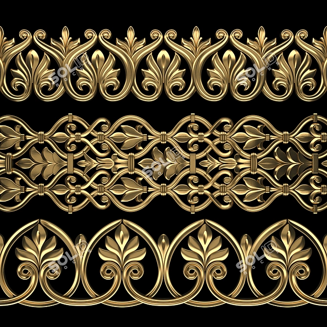 Luxury Path Ornament Pack 19 3D model image 1