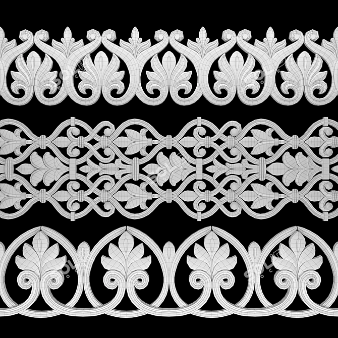 Luxury Path Ornament Pack 19 3D model image 4