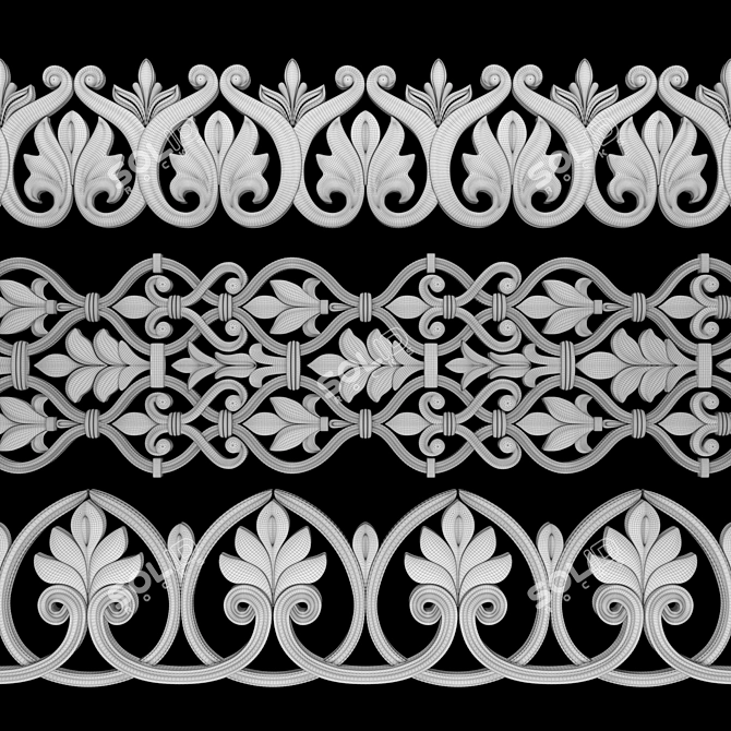 Luxury Path Ornament Pack 19 3D model image 5