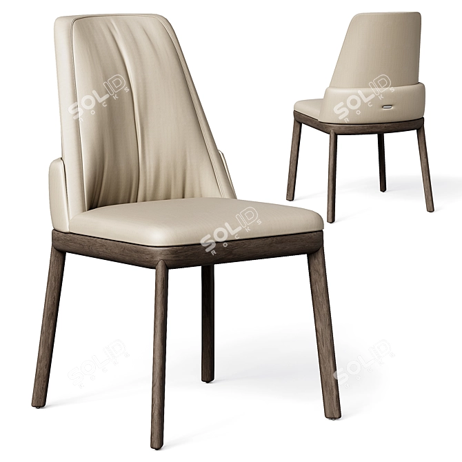 Luxury Belinda Dining Chair 3D model image 1