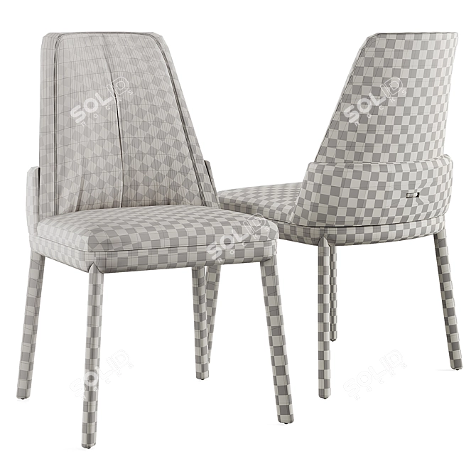 Luxury Belinda Dining Chair 3D model image 4