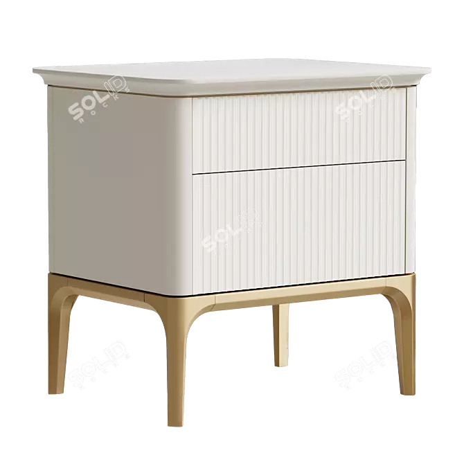 Primo Gold Bedside Table 3D model image 3