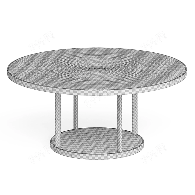 Kreoo Pluvio Marble Square Table 3D model image 2